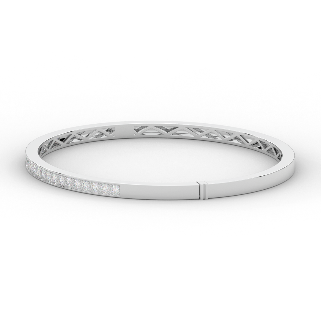 0.90CT.TW ROUND LAB DIAMOND BANGLE