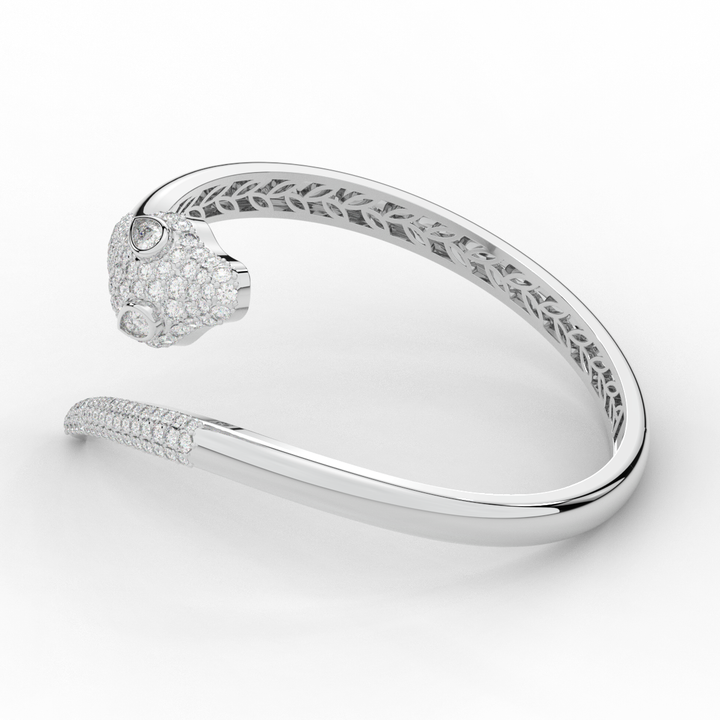 3.75CT.TW ROUND AND PEAR LAB DIAMOND SNAKE BANGLE