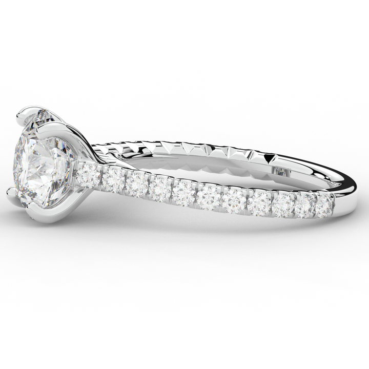 2.40CT.TW ROUND LAB DIAMOND ENGAGEMENT RING