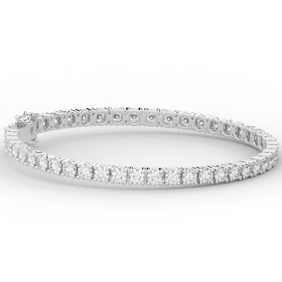 7.00CT.TW ROUND LAB DIAMOND TENNIS BRACELET