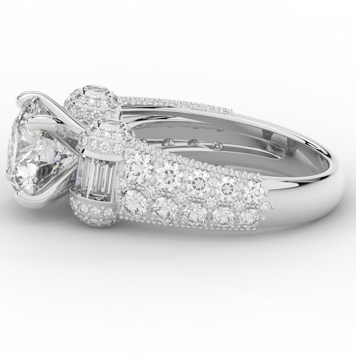 4.75CT.TW ROUND LAB DIAMOND ENGAGEMENT RING