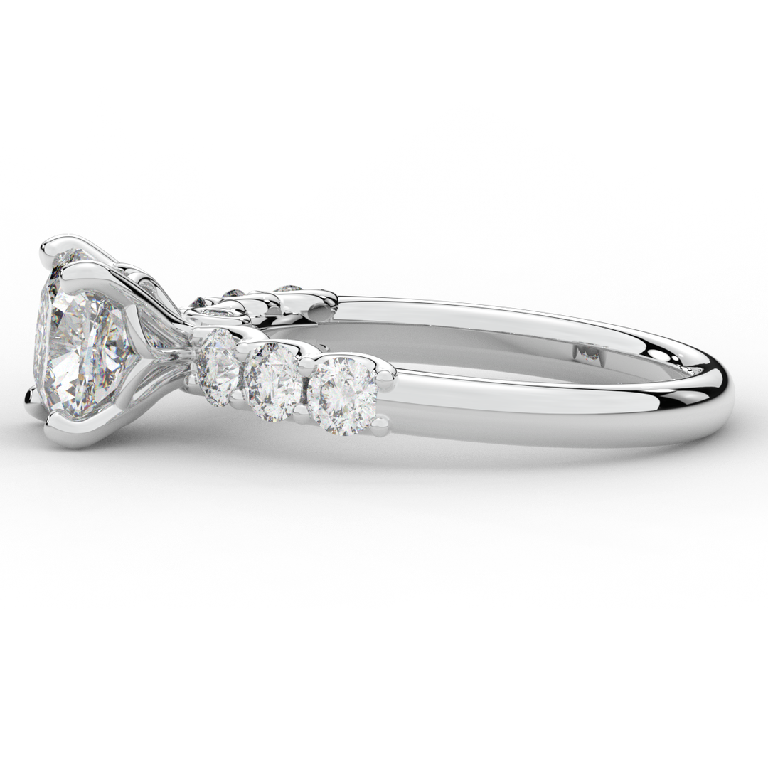 2.60CT.TW CUSHION LAB DIAMOND SOLITAIRE ENGAGEMENT RING