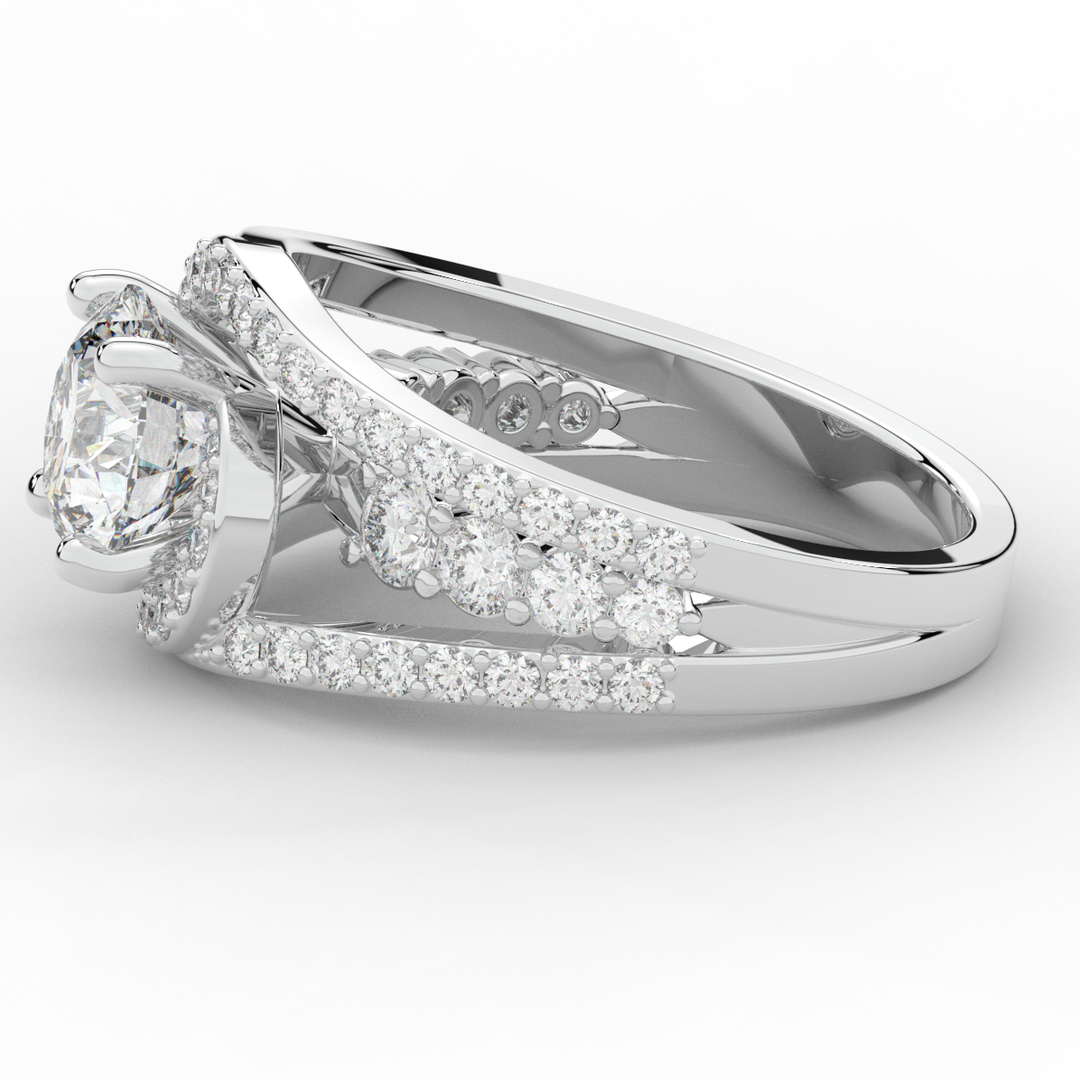 3.30CT.TW ROUND LAB DIAMOND ENGAGEMENT RING