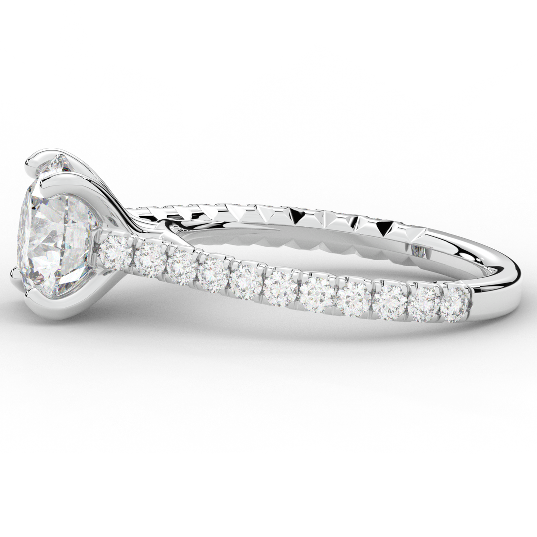 2.40CT.TW ROUND LAB DIAMOND ENGAGEMENT RING