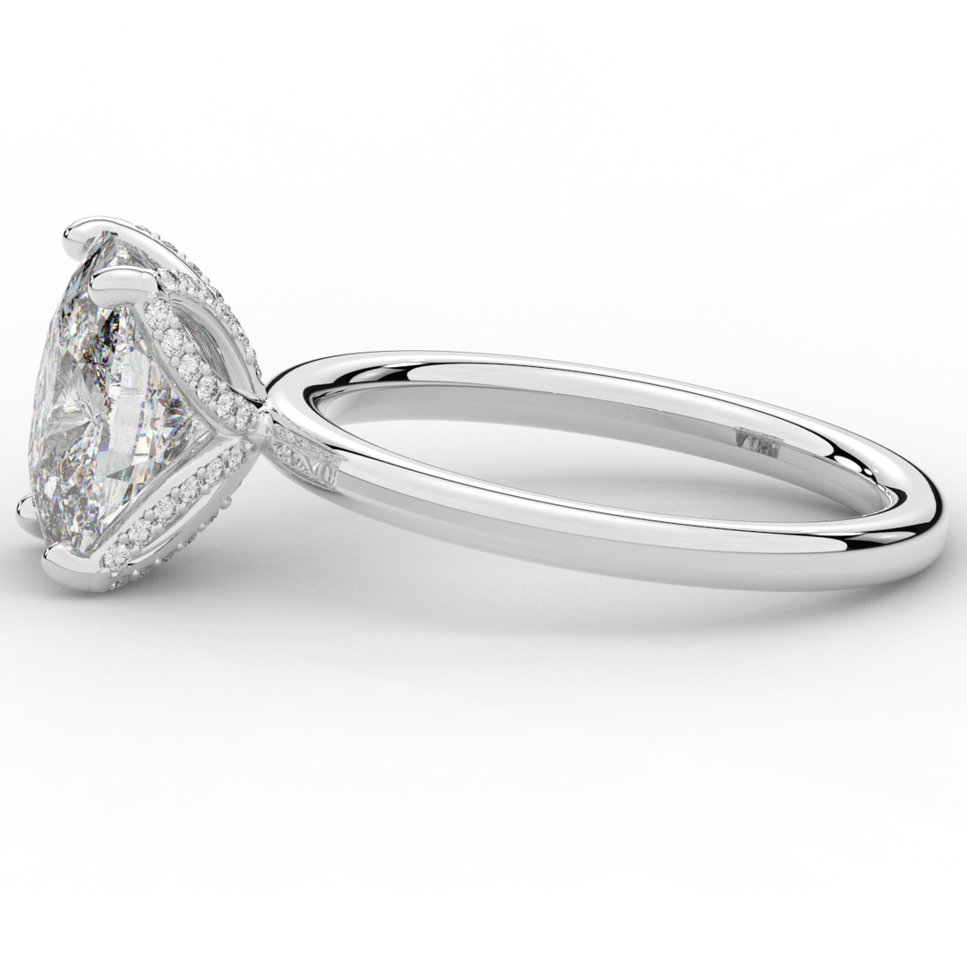 3.10CT.TW CUSHION LAB DIAMOND ENGAGEMENT RING