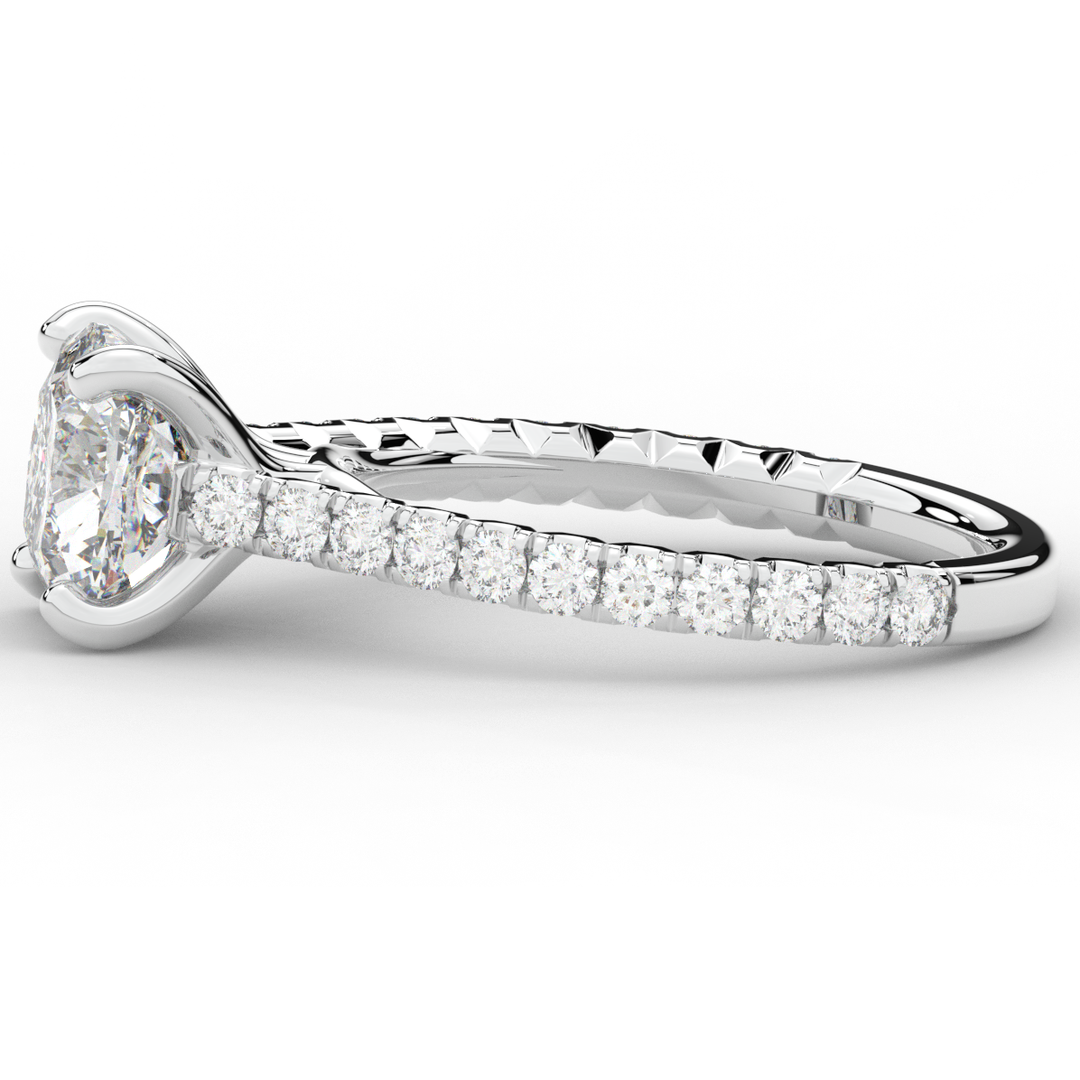 2.40CT.TW CUSHION LAB DIAMOND ENGAGEMENT RING