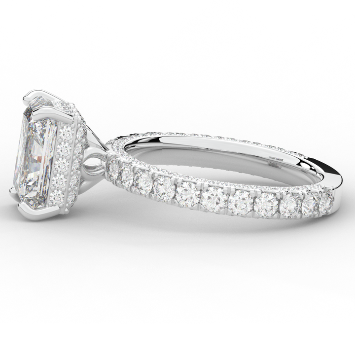 3.00CT.TW RADIANT LAB DIAMOND ENGAGEMENT RING