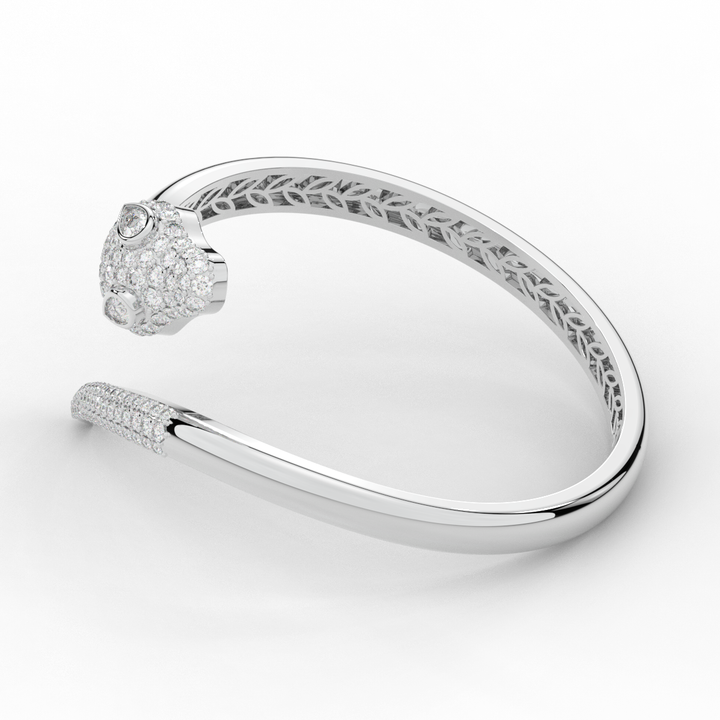 3.75CT.TW ROUND AND PEAR LAB DIAMOND SNAKE BANGLE