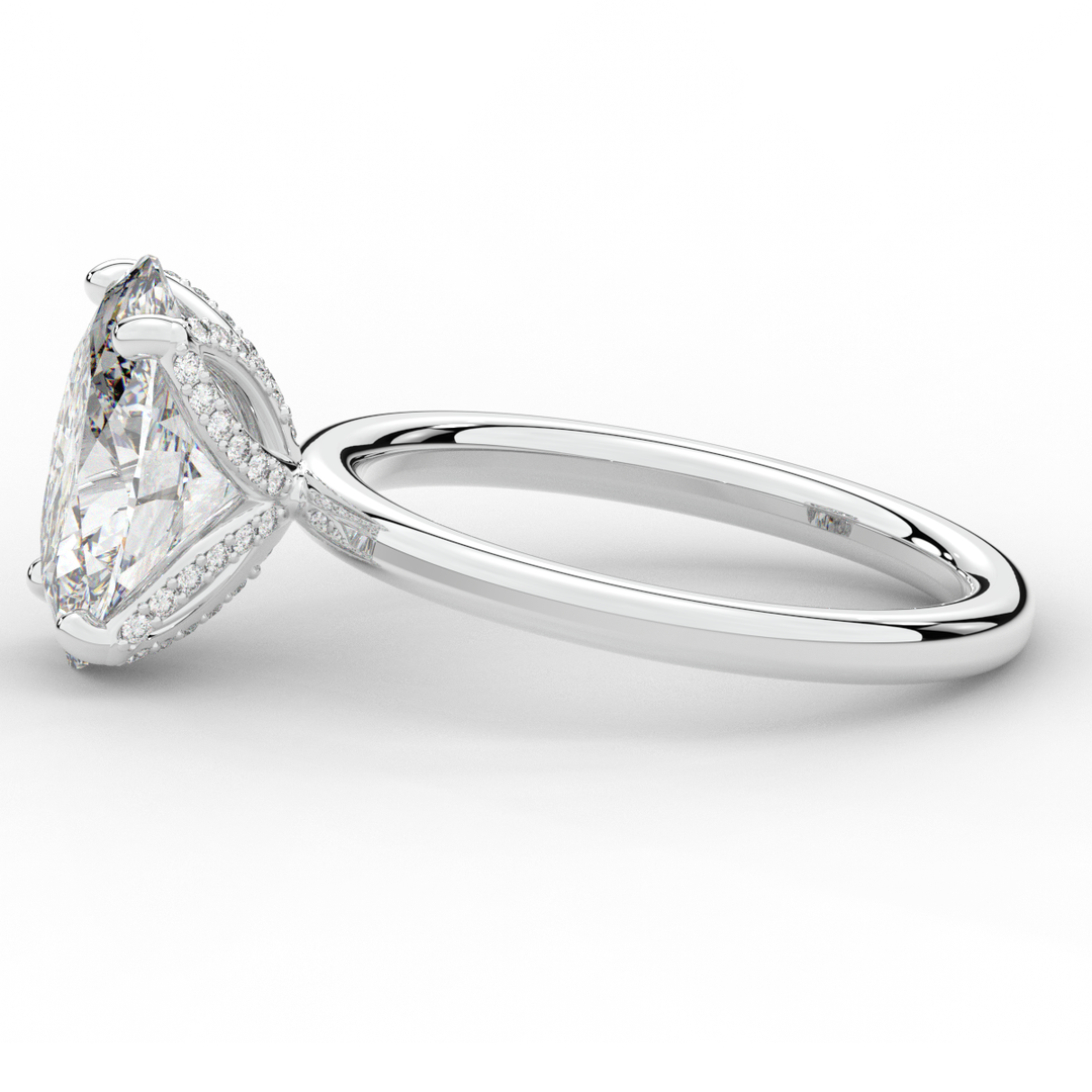 3.10CT.TW OVAL LAB DIAMOND ENGAGEMENT RING