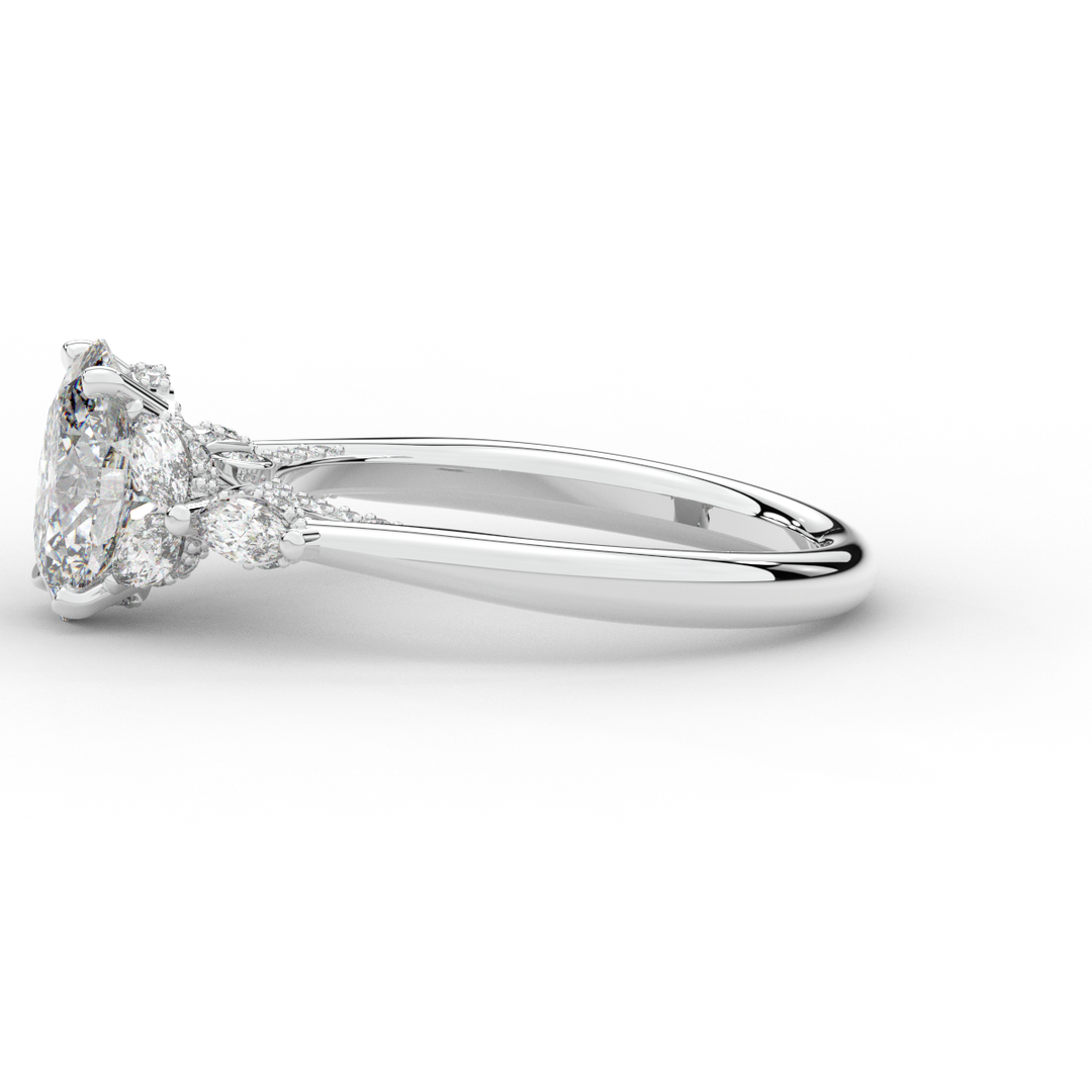 2.00CT.TW OVAL LAB DIAMOND ENGAGEMENT RING