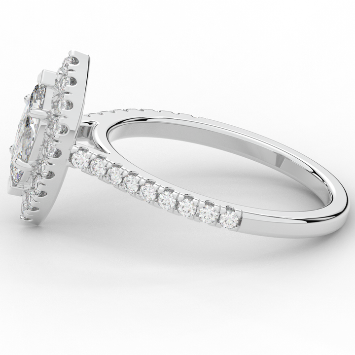 0.80CT.TW MARQUISE LAB DIAMOND HALO ENGAGEMENT RING