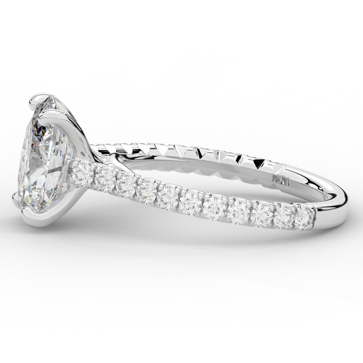 2.40CT.TW OVAL LAB DIAMOND ENGAGEMENT RING