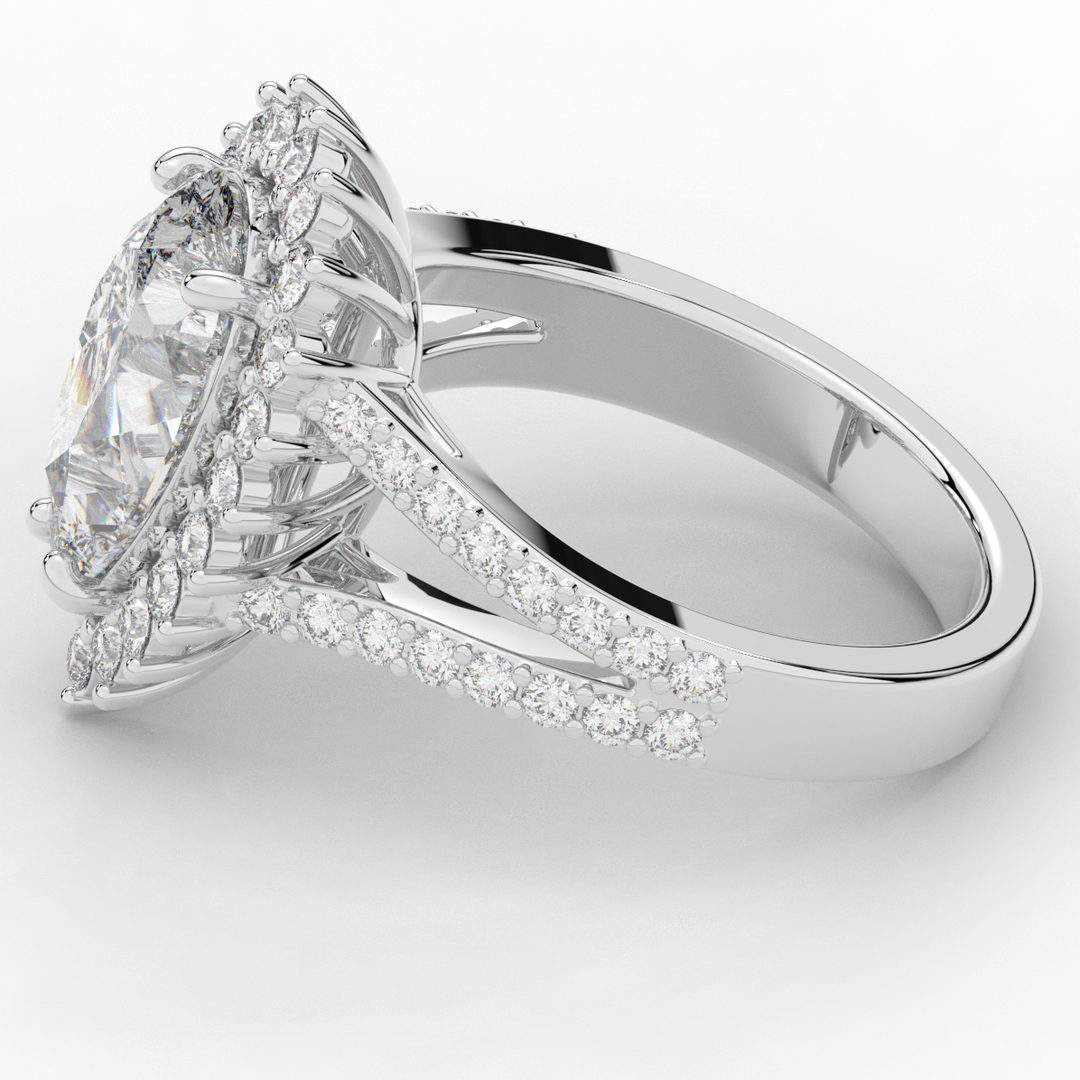 3.60CT.TW ROUND LAB DIAMOND ENGAGEMENT RING