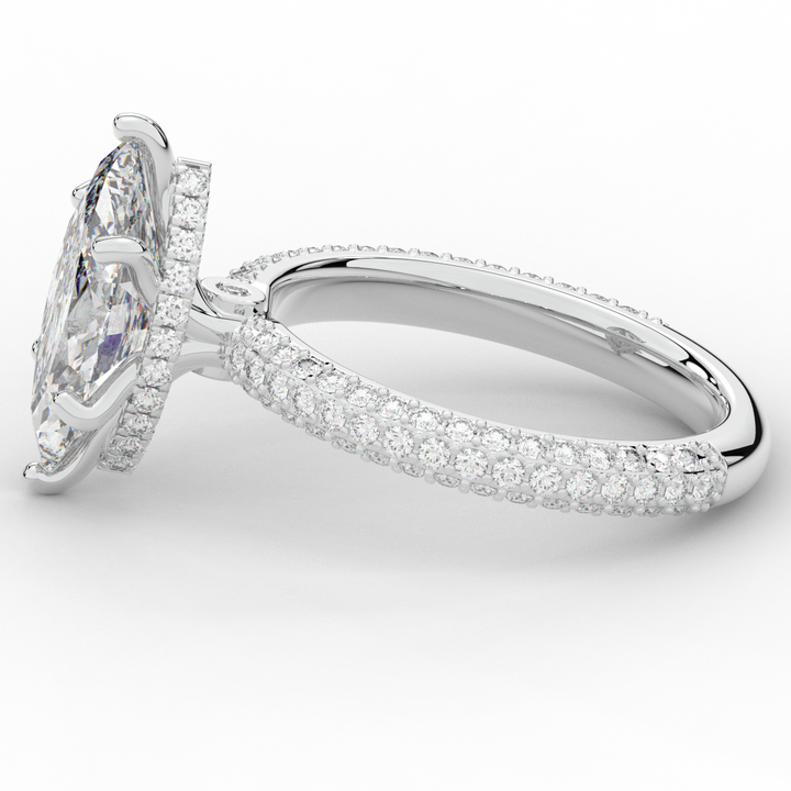 2.60CT.TW MARQUISE LAB DIAMOND ENGAGEMENT RING