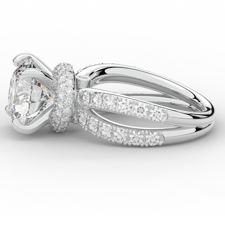 6.25CT.TW ROUND LAB DIAMOND ENGAGEMENT RING