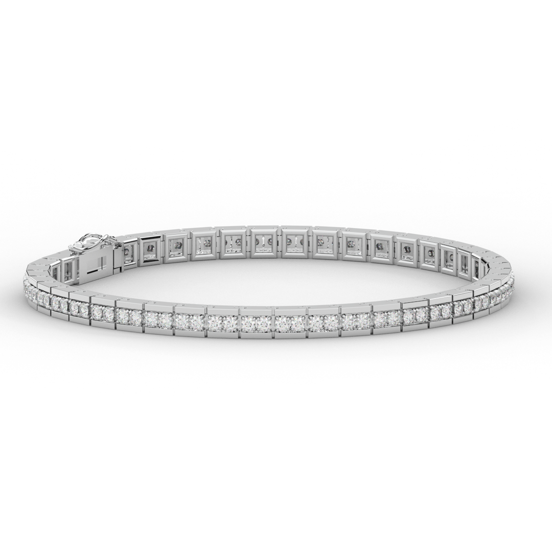 1.90CT.TW ROUND LAB DIAMOND TENNIS BRACELET - Nazarelle