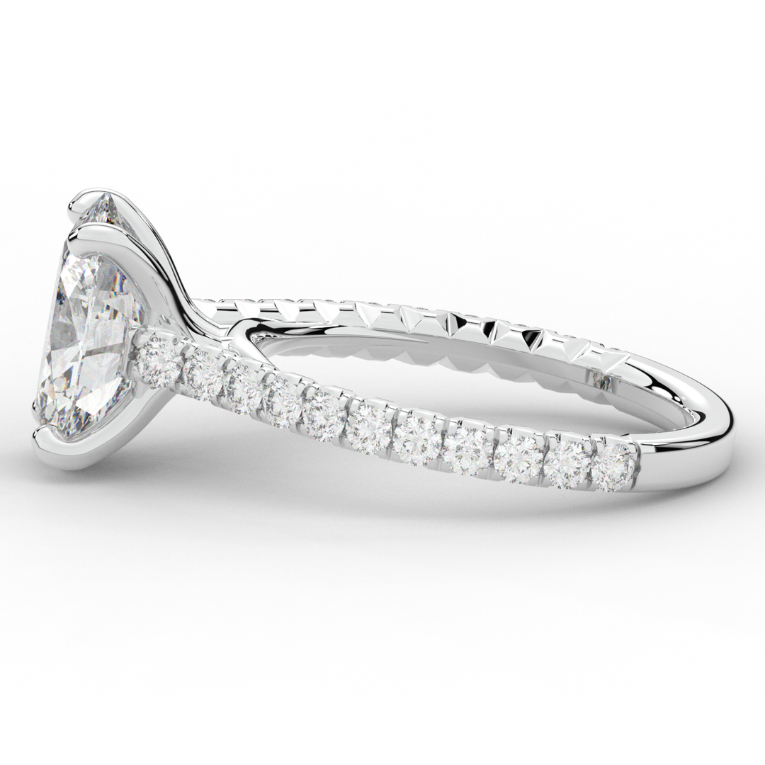 2.40CT.TW OVAL LAB DIAMOND ENGAGEMENT RING