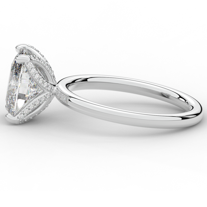 3.10CT.TW CUSHION LAB DIAMOND ENGAGEMENT RING