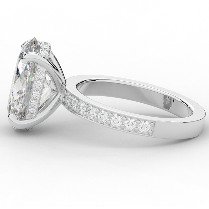 4.30CT.TW OVAL LAB DIAMOND BAND ENGAGEMENT RING