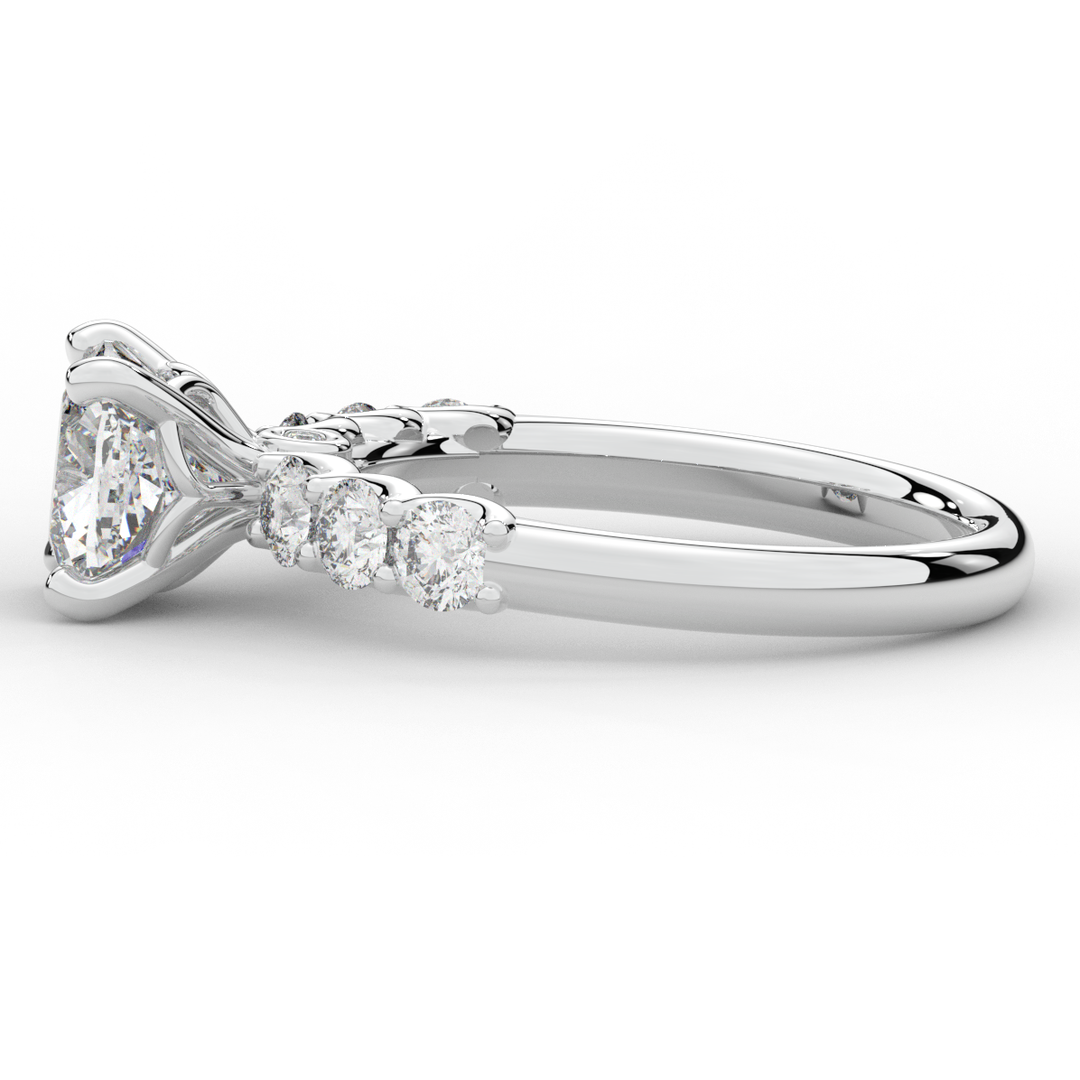 2.60CT.TW CUSHION LAB DIAMOND SOLITAIRE ENGAGEMENT RING