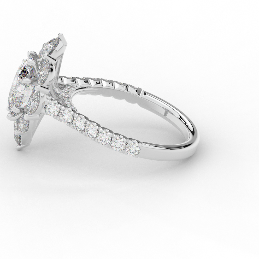 2.75CT.TW OVAL LAB DIAMOND HALO ENGAGEMENT RING