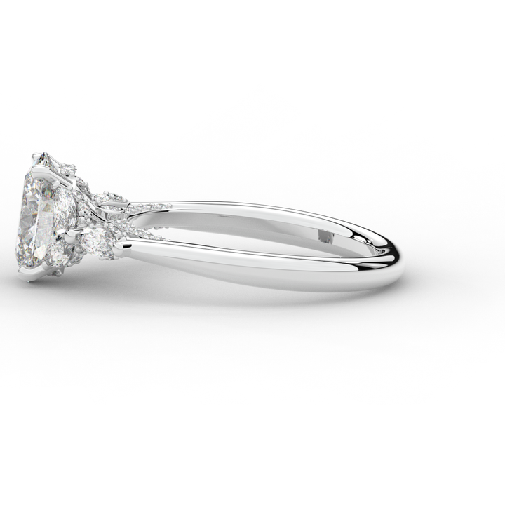 2.00CT.TW OVAL LAB DIAMOND ENGAGEMENT RING