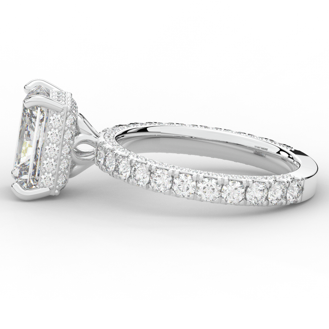 3.00CT.TW RADIANT LAB DIAMOND ENGAGEMENT RING