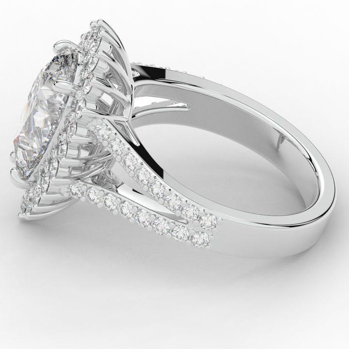 3.60CT.TW ROUND LAB DIAMOND ENGAGEMENT RING