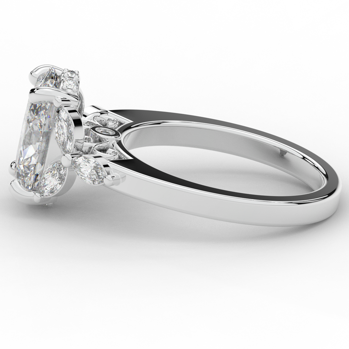 2.85CT.TW OVAL LAB DIAMOND ENGAGEMENT RING