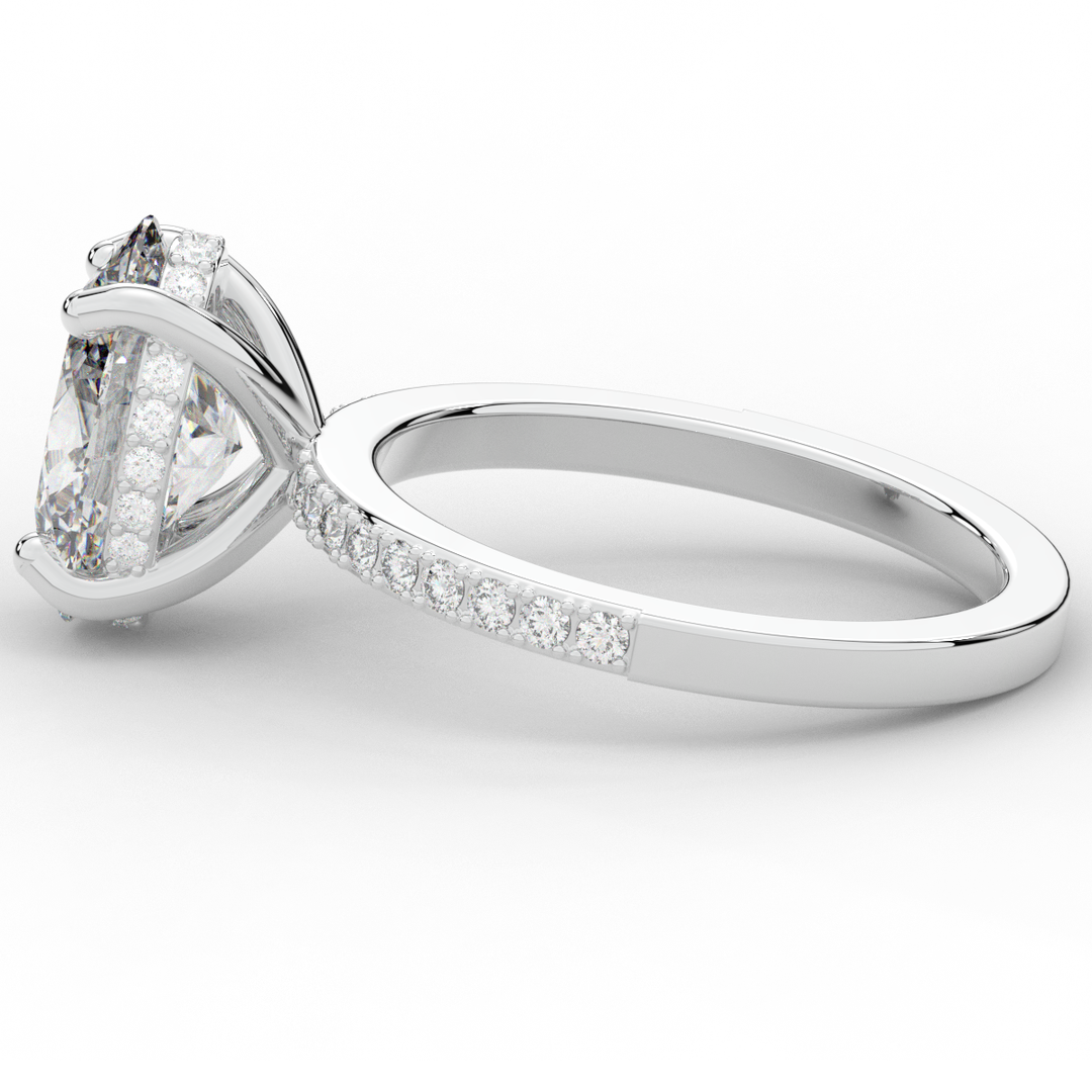 2.70CT.TW OVAL LAB DIAMOND SOLITAIRE ENGAGEMENT RING