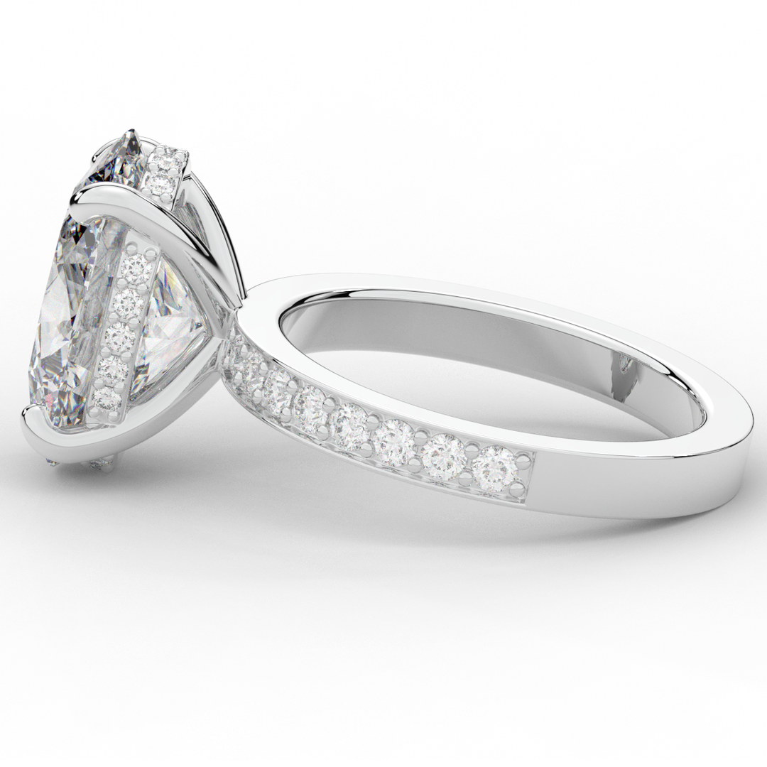 4.30CT.TW OVAL LAB DIAMOND BAND ENGAGEMENT RING