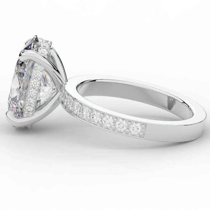 4.30CT.TW OVAL LAB DIAMOND BAND ENGAGEMENT RING