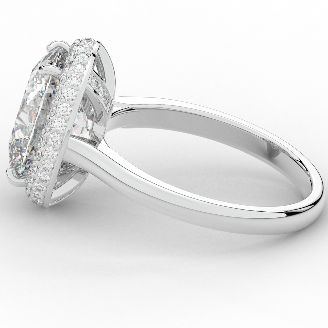 4.40CT.TW OVAL LAB DIAMOND HALO ENGAGEMENT RING