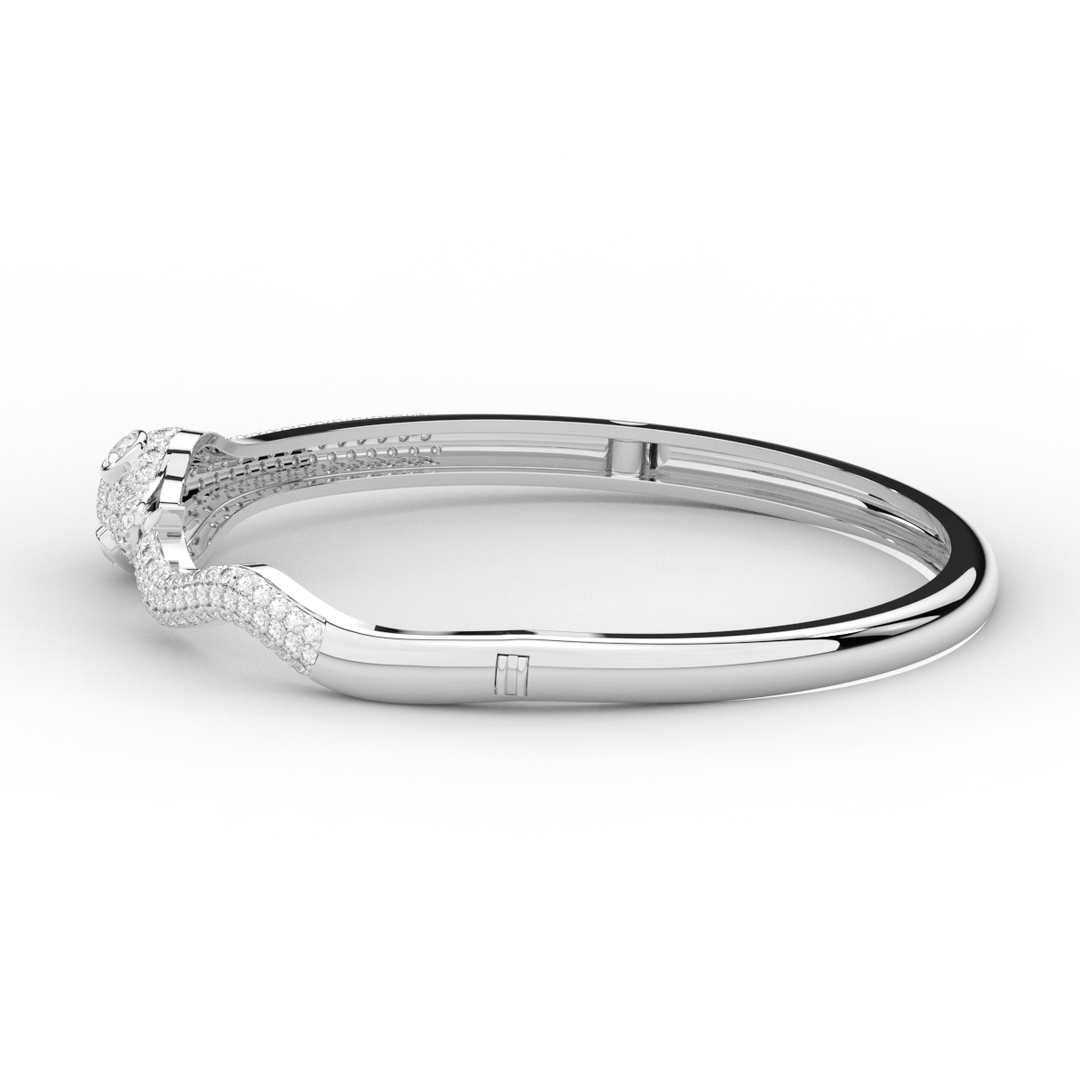 2.00CT.TW ROUND AND PEAR LAB DIAMOND SNAKE BANGLE