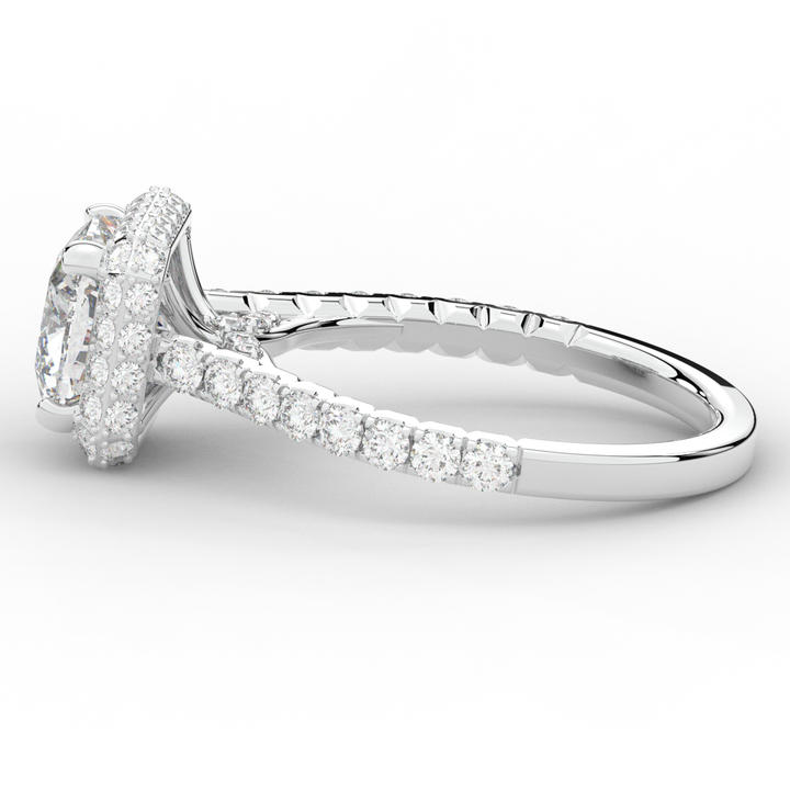 2.75CT.TW CUSHION LAB DIAMOND HALO ENGAGEMENT RING