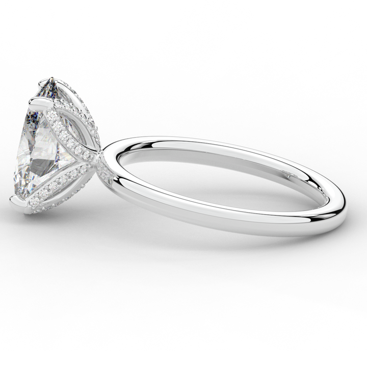 3.10CT.TW OVAL LAB DIAMOND ENGAGEMENT RING