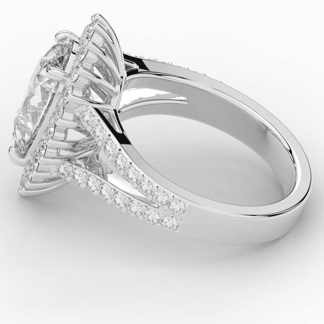 3.60CT.TW ROUND LAB DIAMOND ENGAGEMENT RING