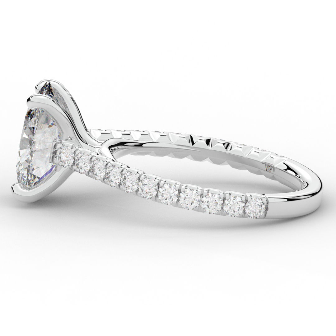 2.40CT.TW OVAL LAB DIAMOND ENGAGEMENT RING