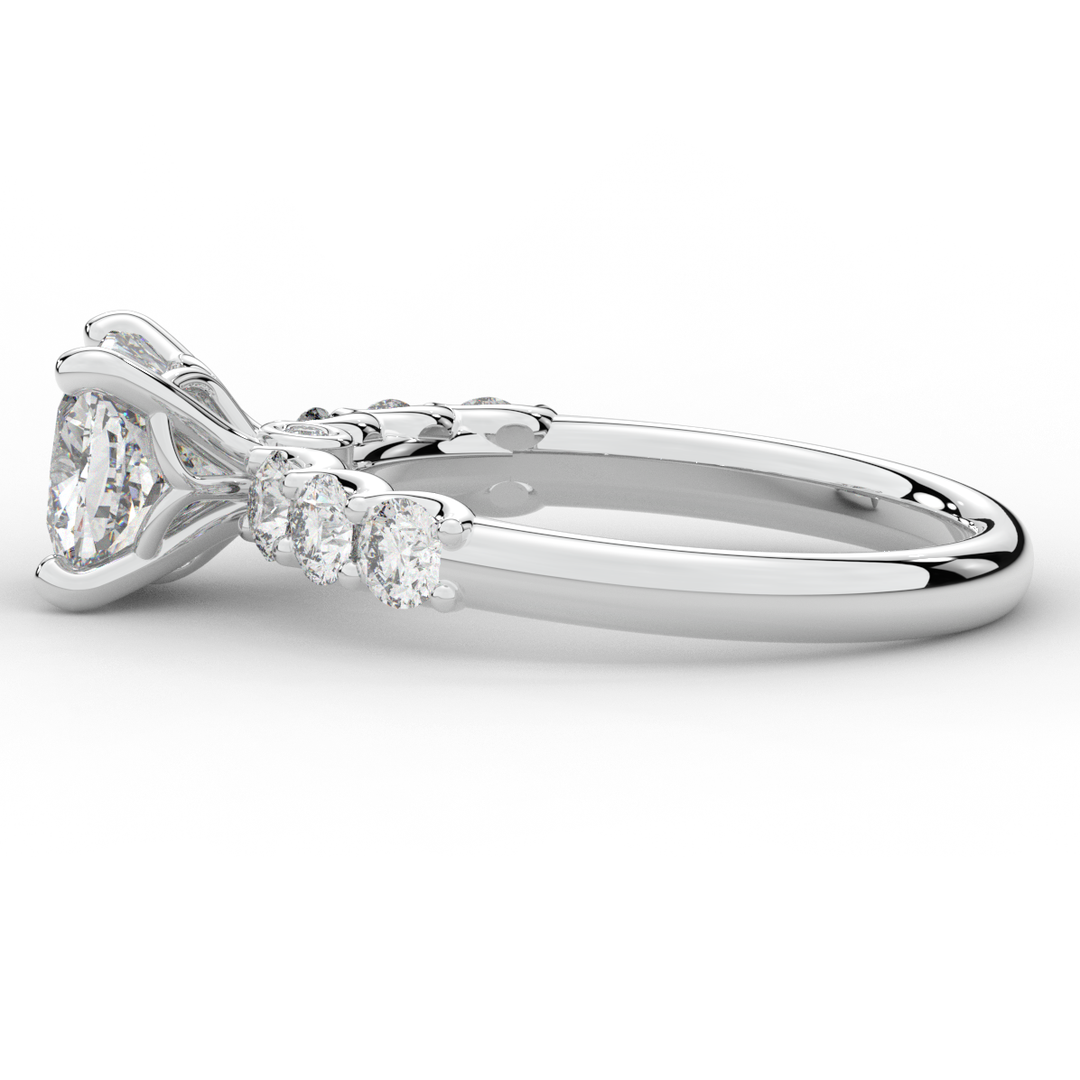 2.60CT.TW CUSHION LAB DIAMOND SOLITAIRE ENGAGEMENT RING