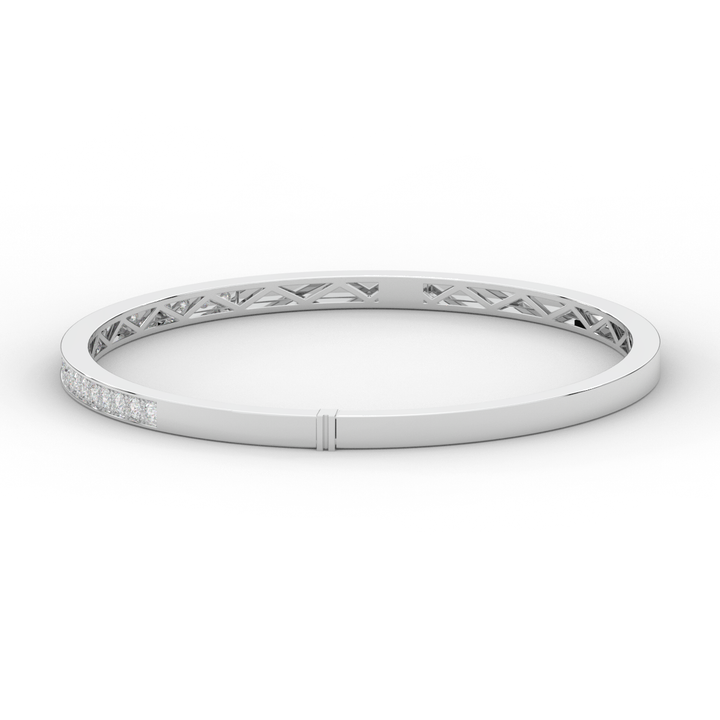 0.90CT.TW ROUND LAB DIAMOND BANGLE