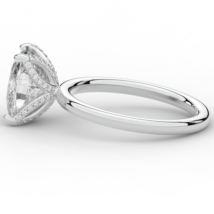 3.10CT.TW CUSHION LAB DIAMOND ENGAGEMENT RING