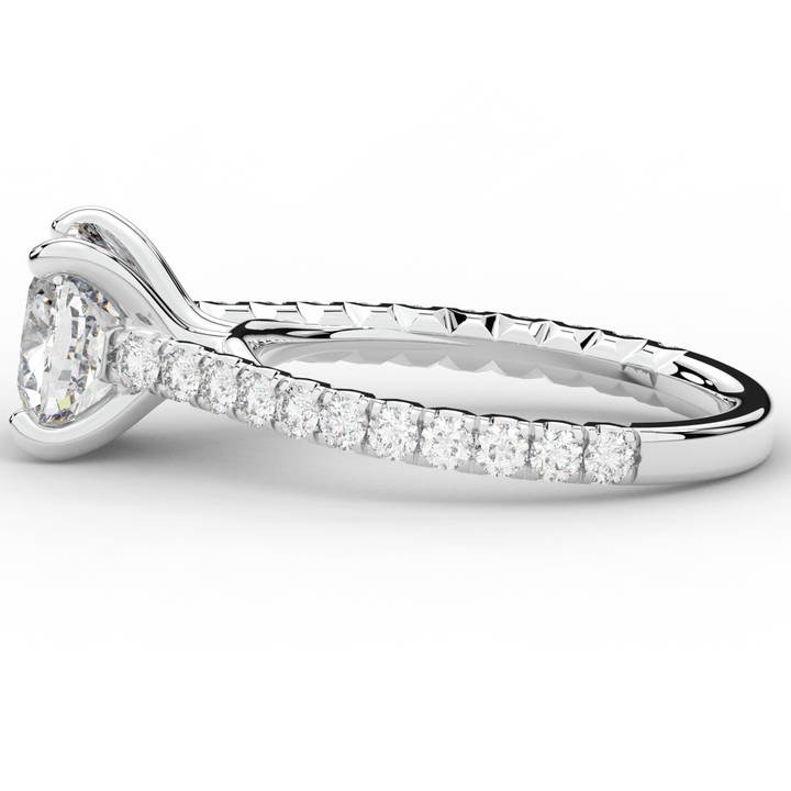 2.40CT.TW CUSHION LAB DIAMOND ENGAGEMENT RING