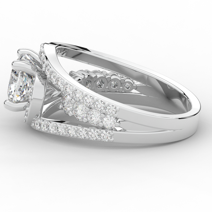 3.30CT.TW CUSHION LAB DIAMOND ENGAGEMENT RING