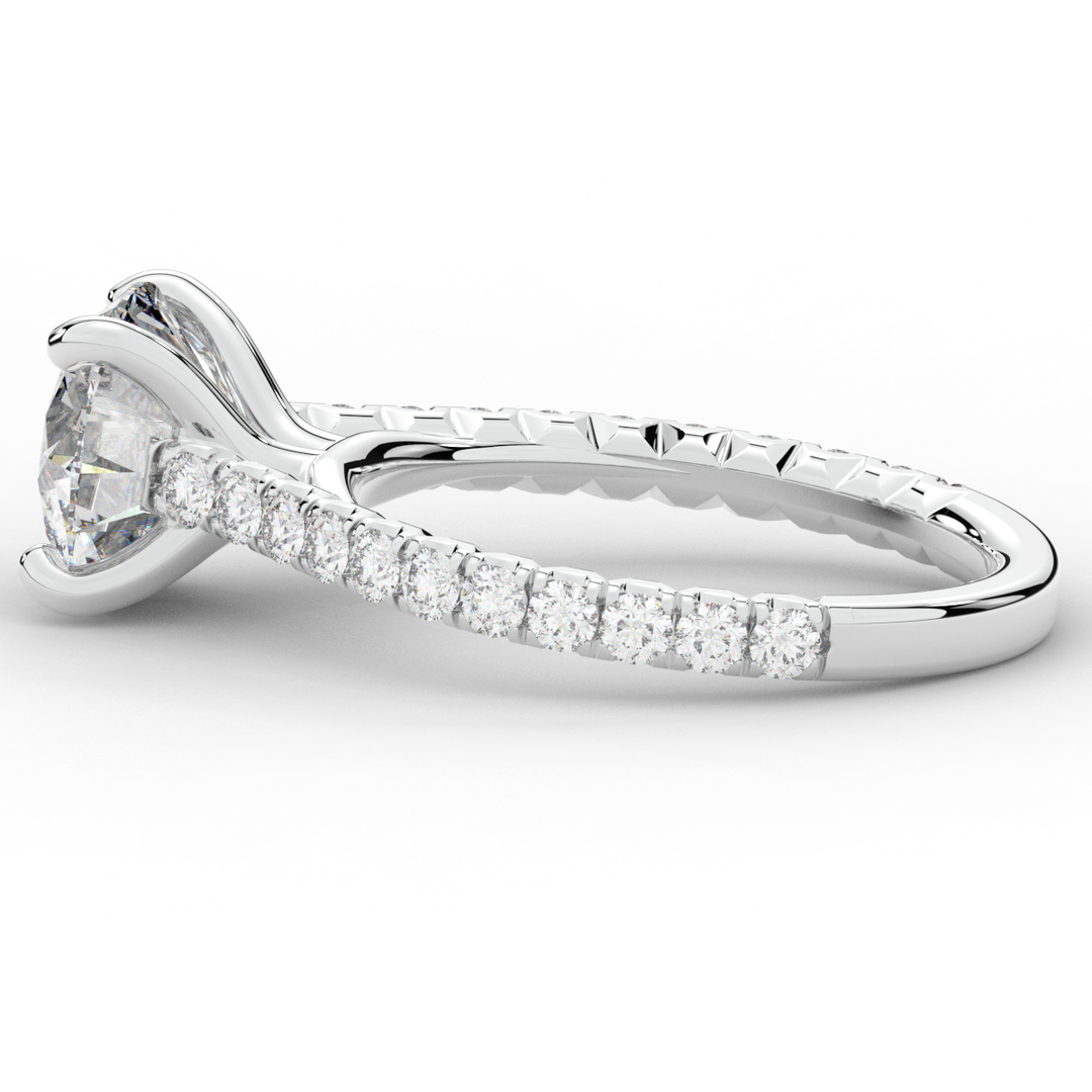 2.40CT.TW ROUND LAB DIAMOND ENGAGEMENT RING