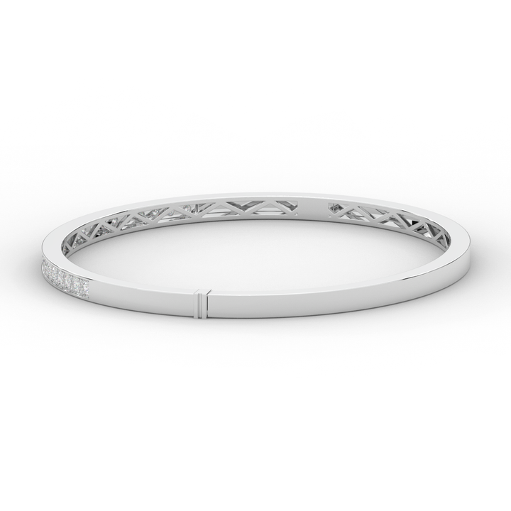 0.90CT.TW ROUND LAB DIAMOND BANGLE