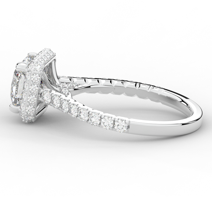 2.75CT.TW CUSHION LAB DIAMOND HALO ENGAGEMENT RING