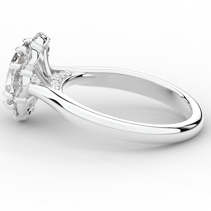 1.90CT.TW OVAL LAB DIAMOND HALO ENGAGEMENT RING