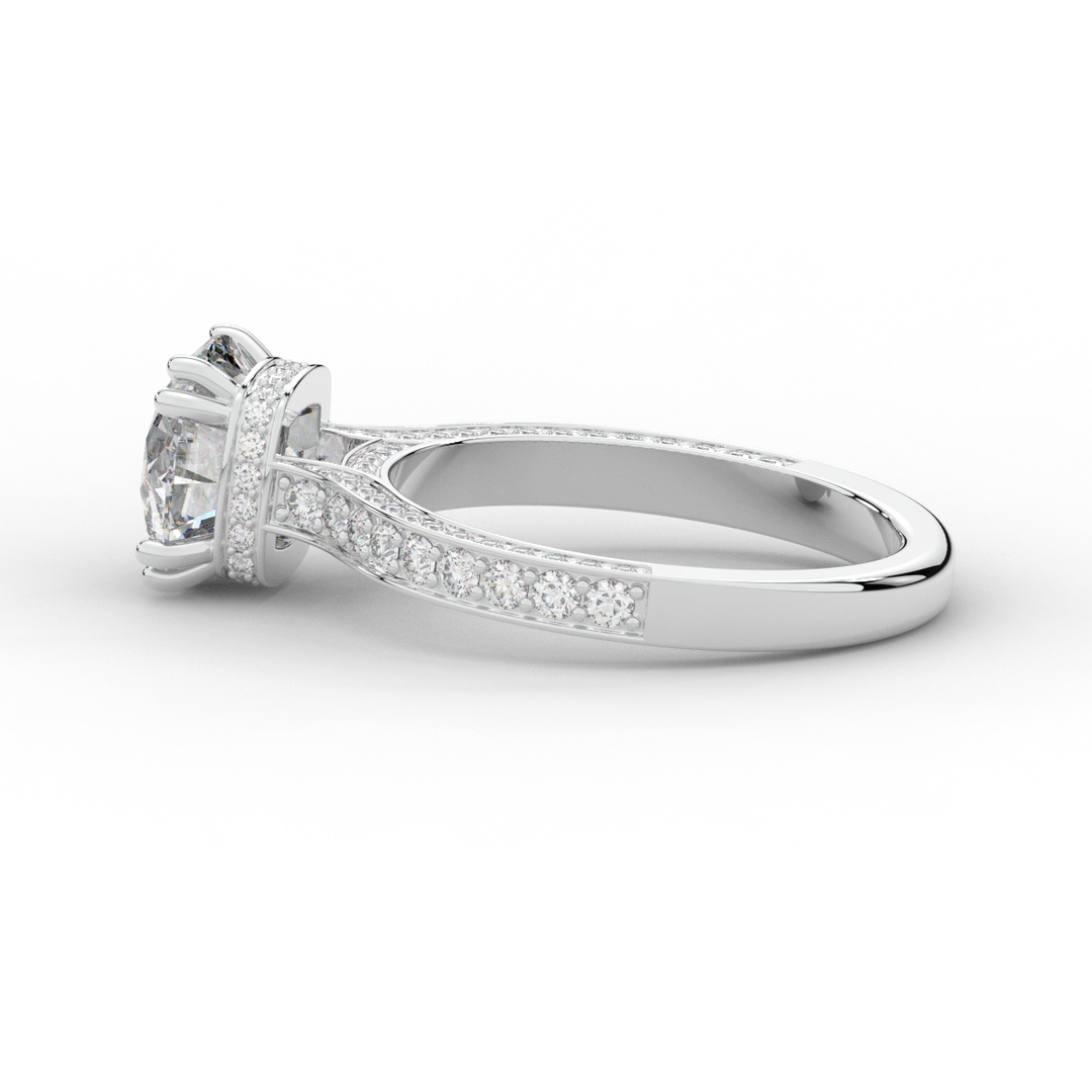 2.60CT.TW ROUND LAB DIAMOND SOLITAIRE ENGAGEMENT RING