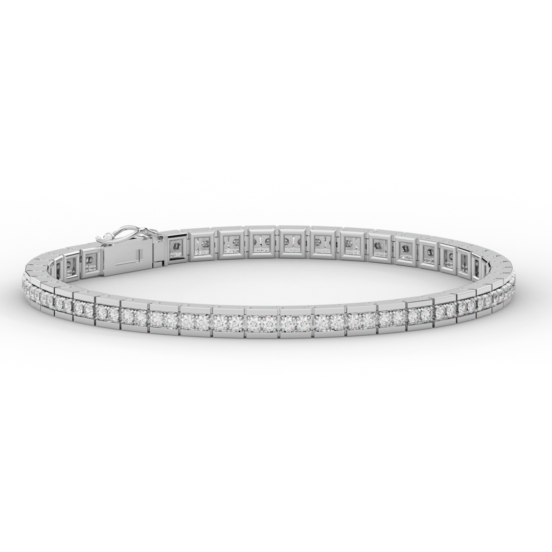 1.90CT.TW ROUND LAB DIAMOND TENNIS BRACELET - Nazarelle