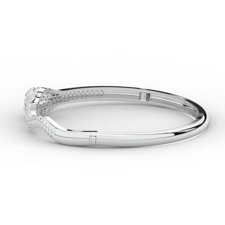 2.00CT.TW ROUND AND PEAR LAB DIAMOND SNAKE BANGLE